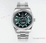 New! Super Clone Rolex Sky-Dweller Cal.9002 Green Oystersteel Watch in 72hour power reserve